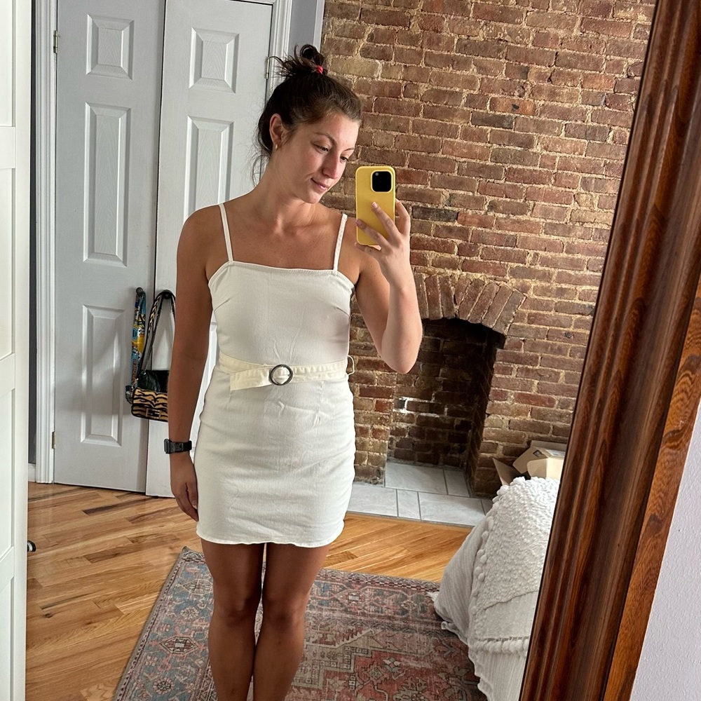 Billabong white spaghetti strap dress